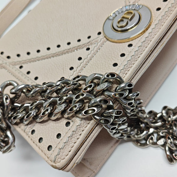 Cannage Calfskin Crossbody Bag Pink