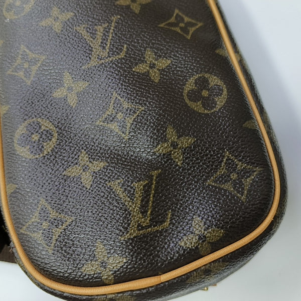 GANGE Monogram Coated Canvas Brown