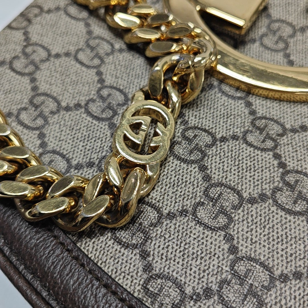 Blondie Small Monogram Coated Canvas Brown