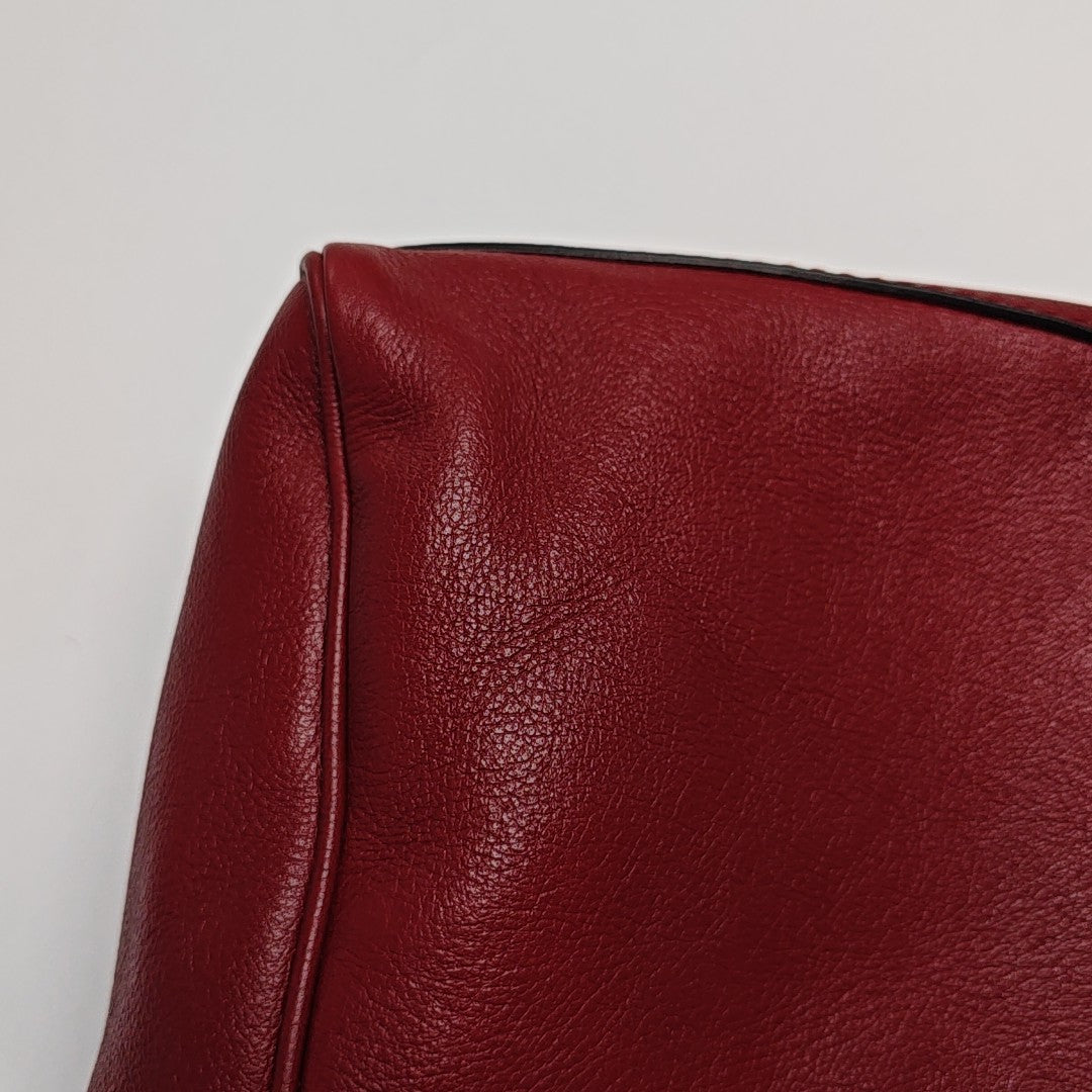 Re(belle) Large Calfskin Red