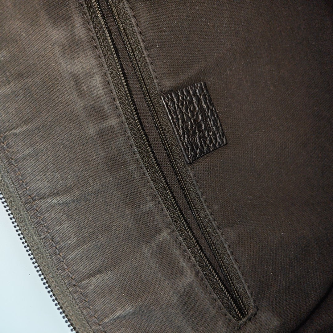 Monogram Coated Canvas Tote Bag Brown