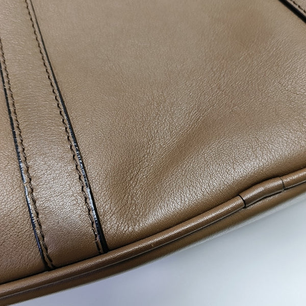 Calfskin Shoulder Bag Brown