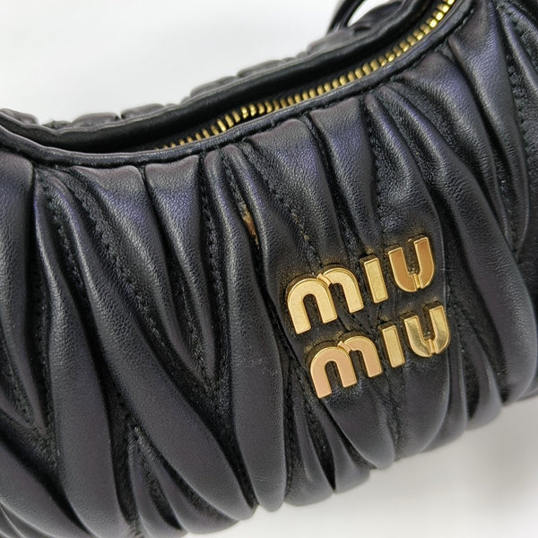 Wander Matelassé Mini Quilted Lambskin Black