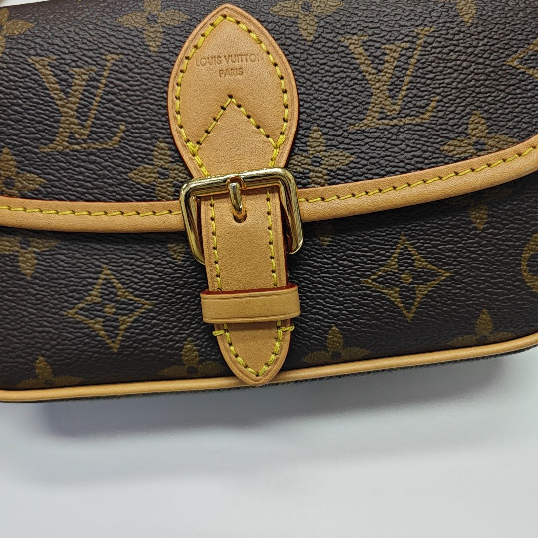 DIANE Nano Monogram Coated Canvas Brown