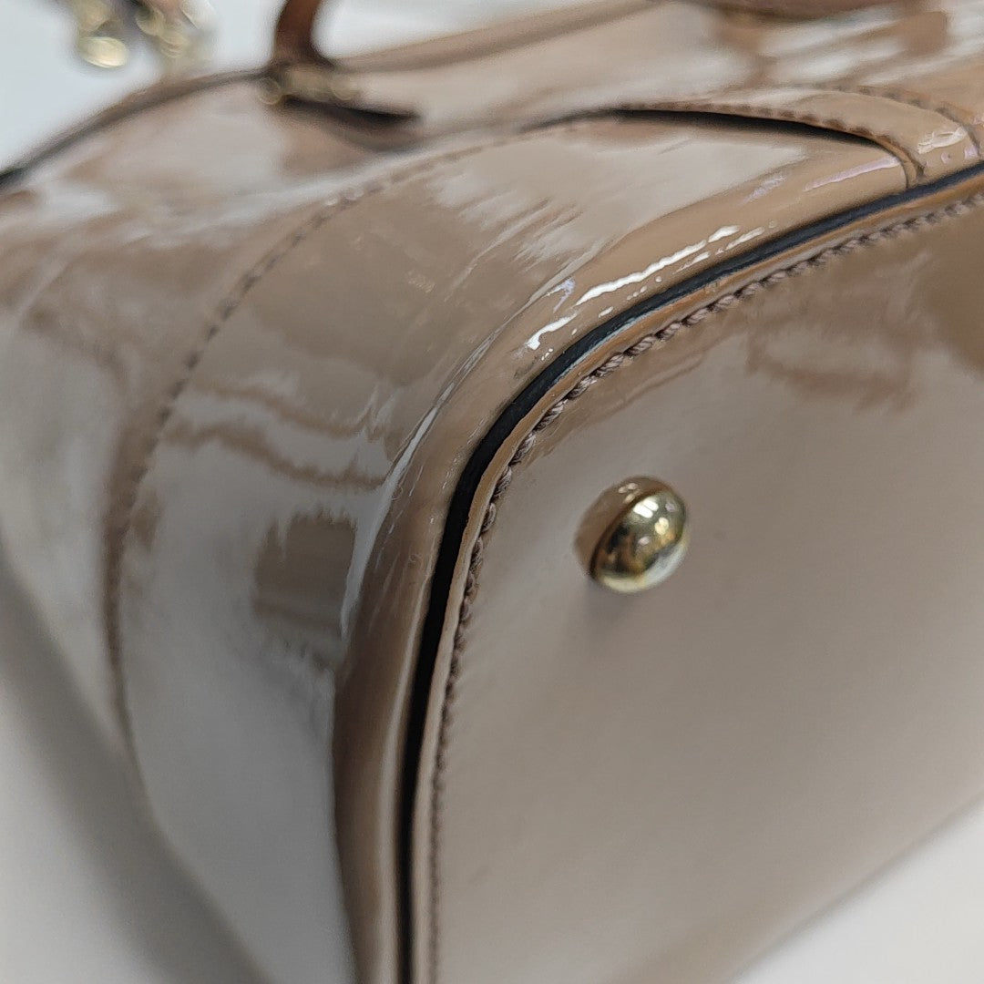 Monogram Patent Leather Shoulder Bag Pink