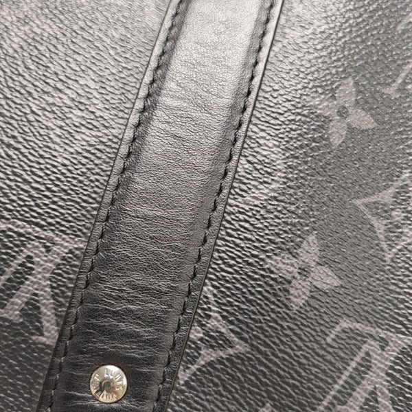 KEEPALL Monogram Coated Canvas Black