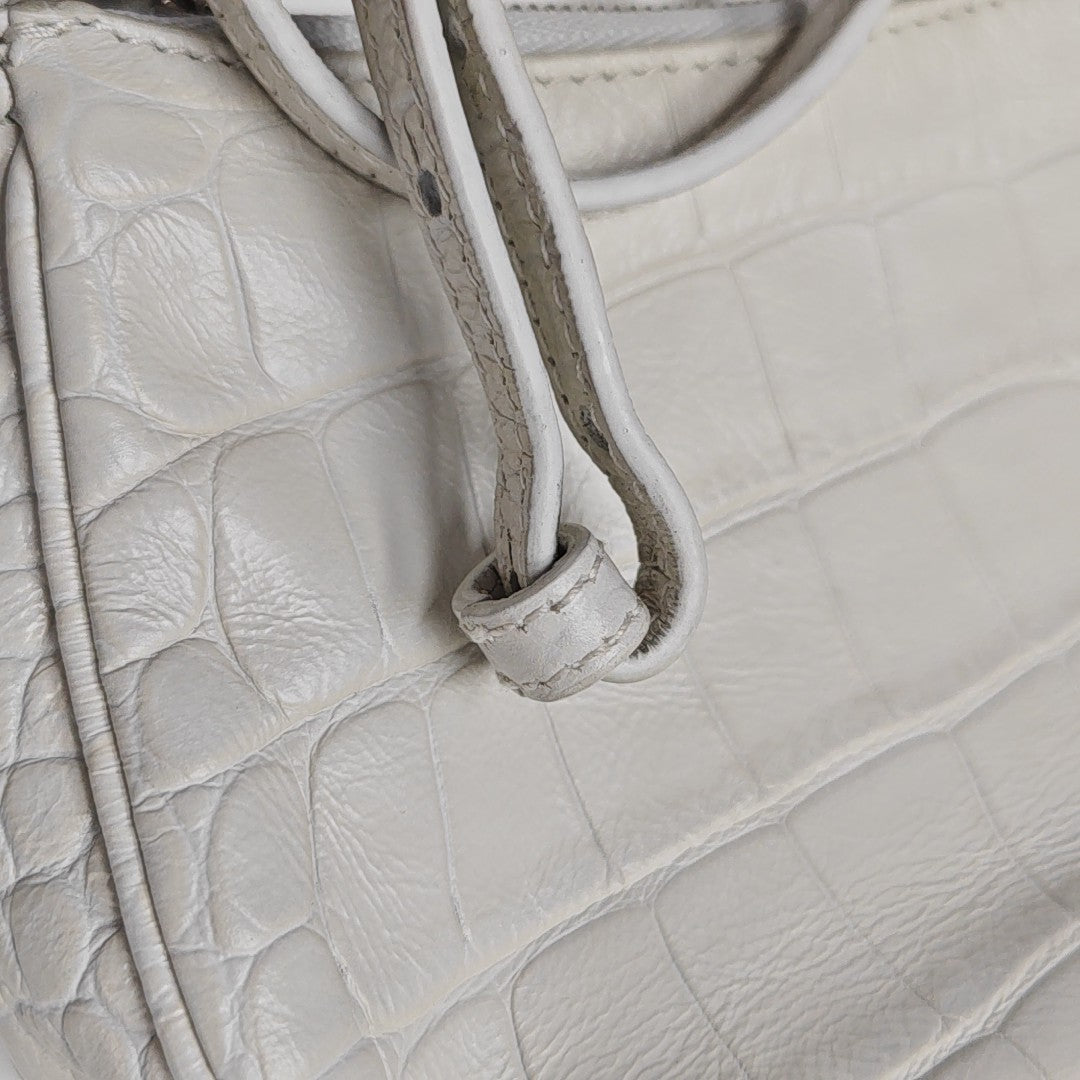 Le Cagole Mini Calfskin White