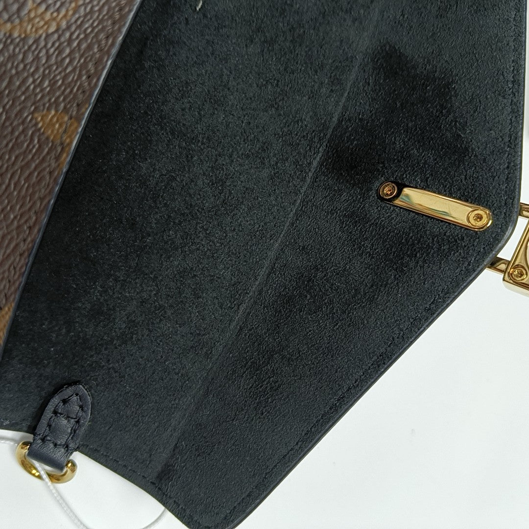 Coated Canvas Shoulder Bag Brown