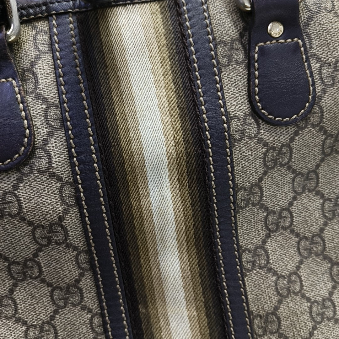 Monogram Coated Canvas Top Handle Bag Brown