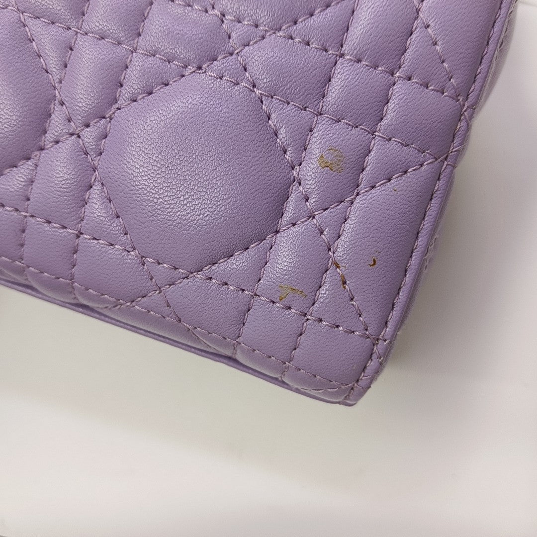 Lady D-Joy Super Mini Cannage Lambskin Purple