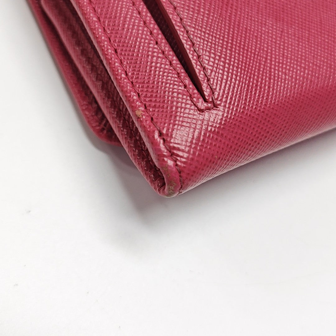 Saffiano Calfskin Wallet Red
