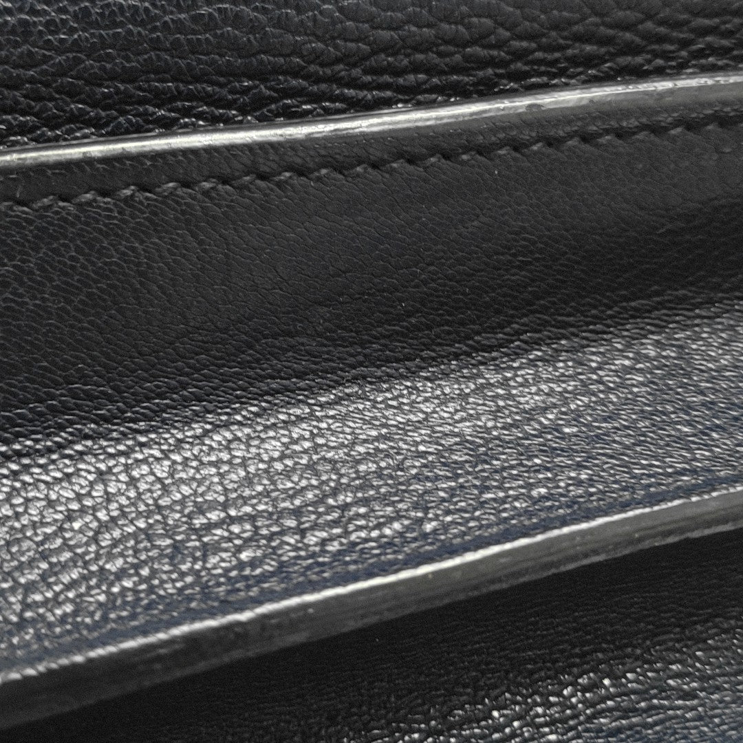 Calfskin Top Handle Bag Blue