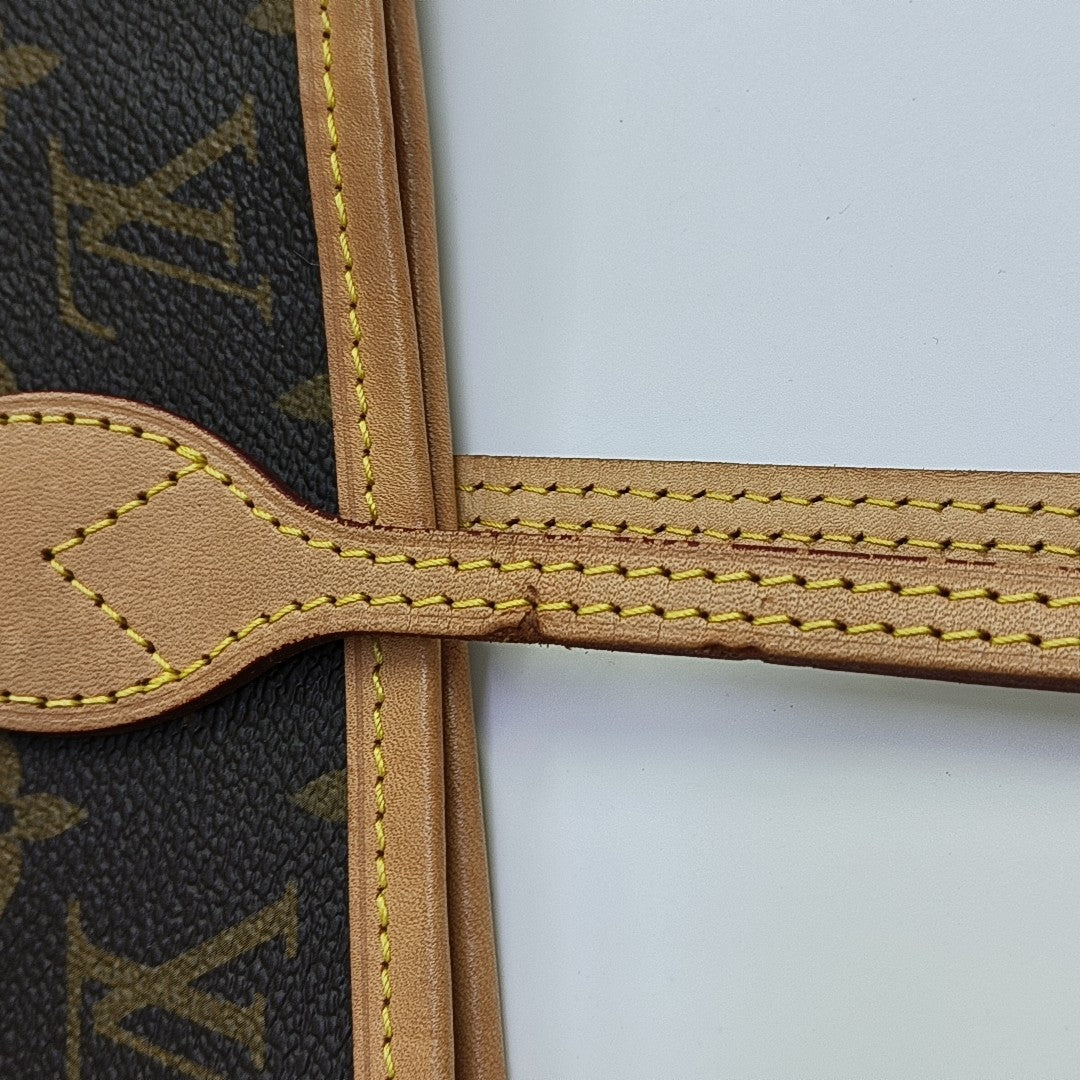 NEVERFULL MM Monogram Coated Canvas Brown
