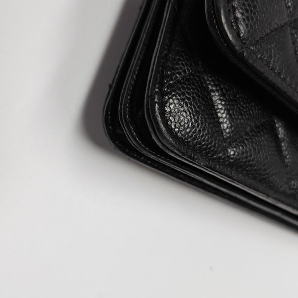 WOC Quilted Grained Calfskin Black