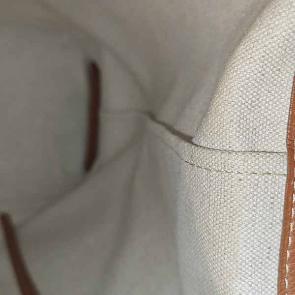 Coated Canvas Top Handle Bag Black