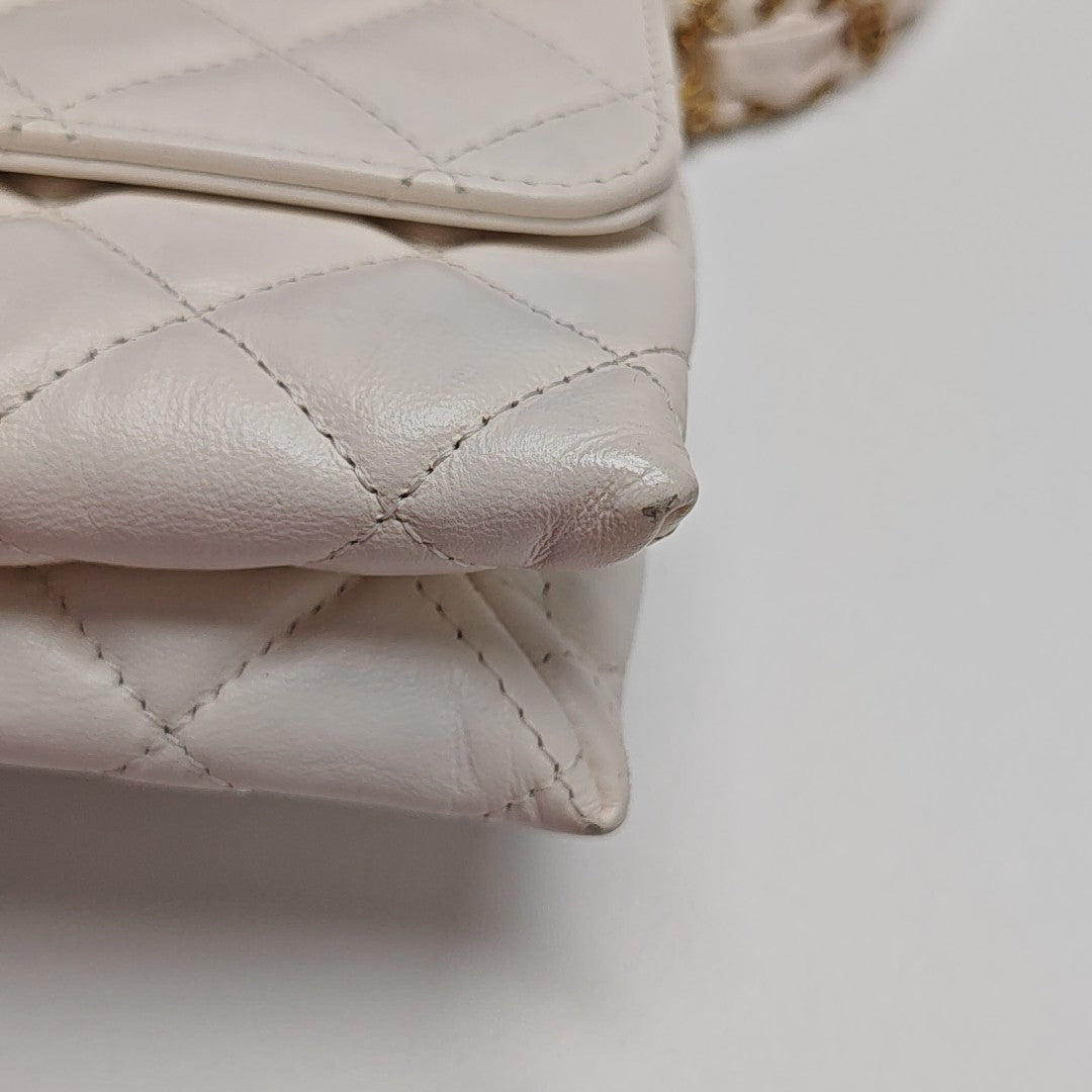 WOC Quilted Calfskin White