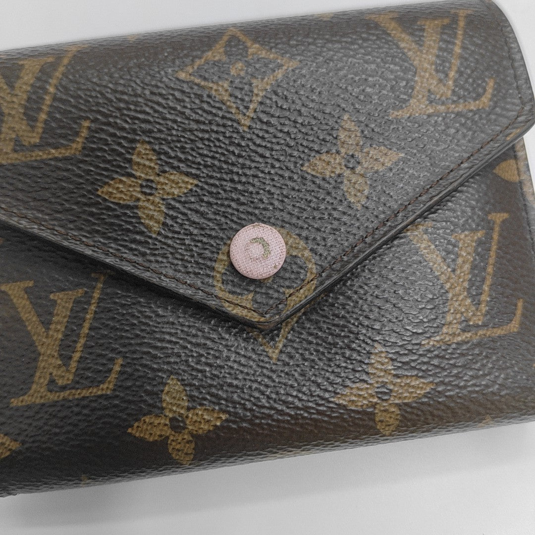 VICTORINE Monogram Coated Canvas Brown Wallet