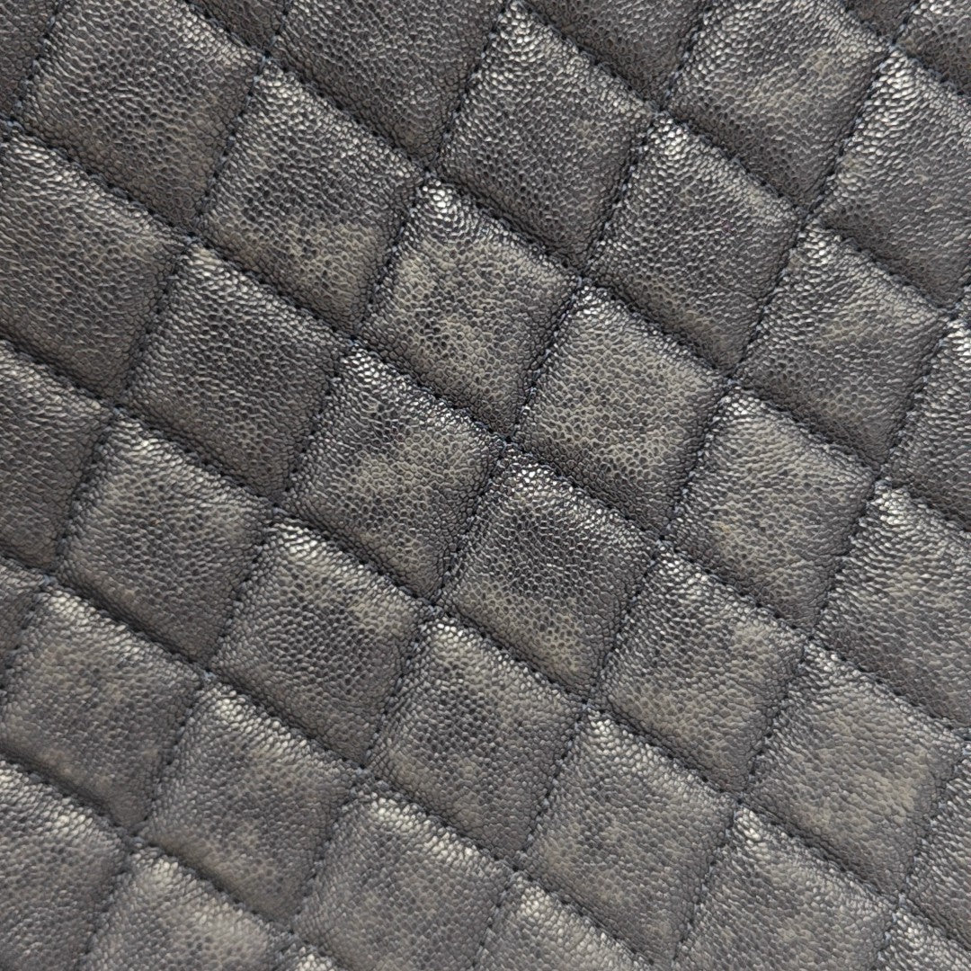 BOY CHANEL Large Quilted Grained Calfskin Blue