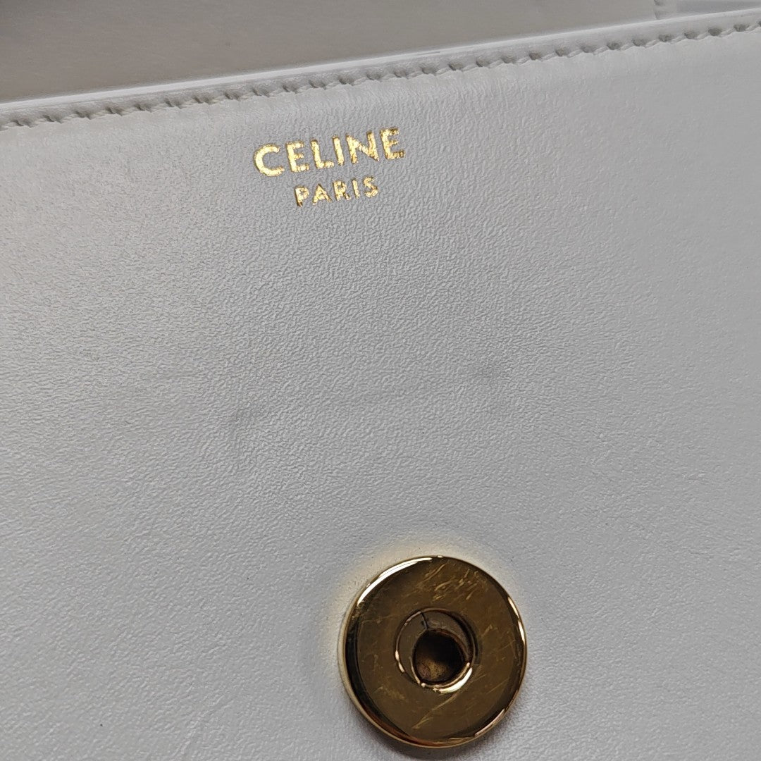 Calfskin Shoulder Bag White