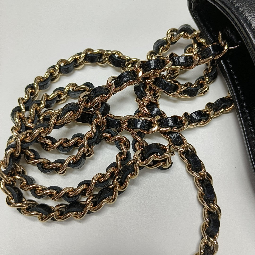 CHANEL 31 Quilted Waxed Cafskin Black