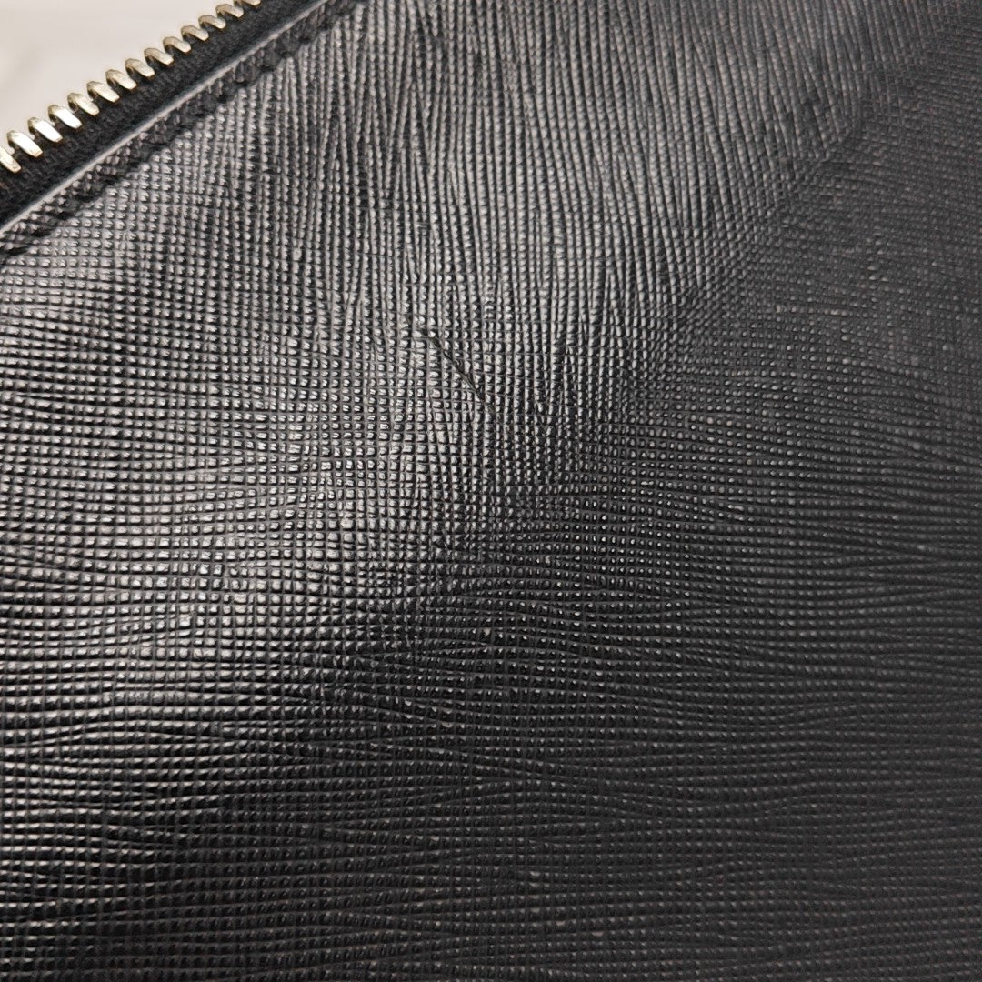 Saffiano Calfskin Clutch Black