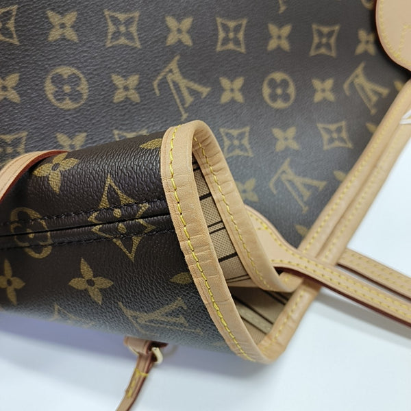 NEVERFULL MM Monogram Coated Canvas Brown