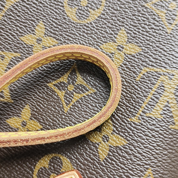 NEVERFULL MM Monogram Coated Canvas Brown