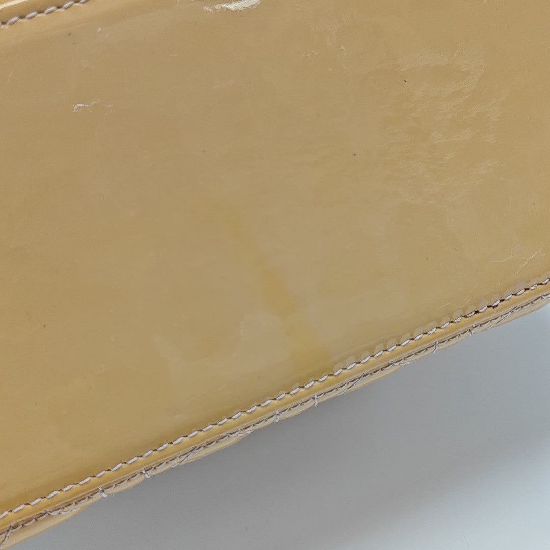Lady Dior Medium Cannage Patent Leather Yellow
