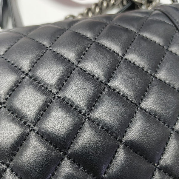 BOY CHANEL Medium Quilted Calfskin Black