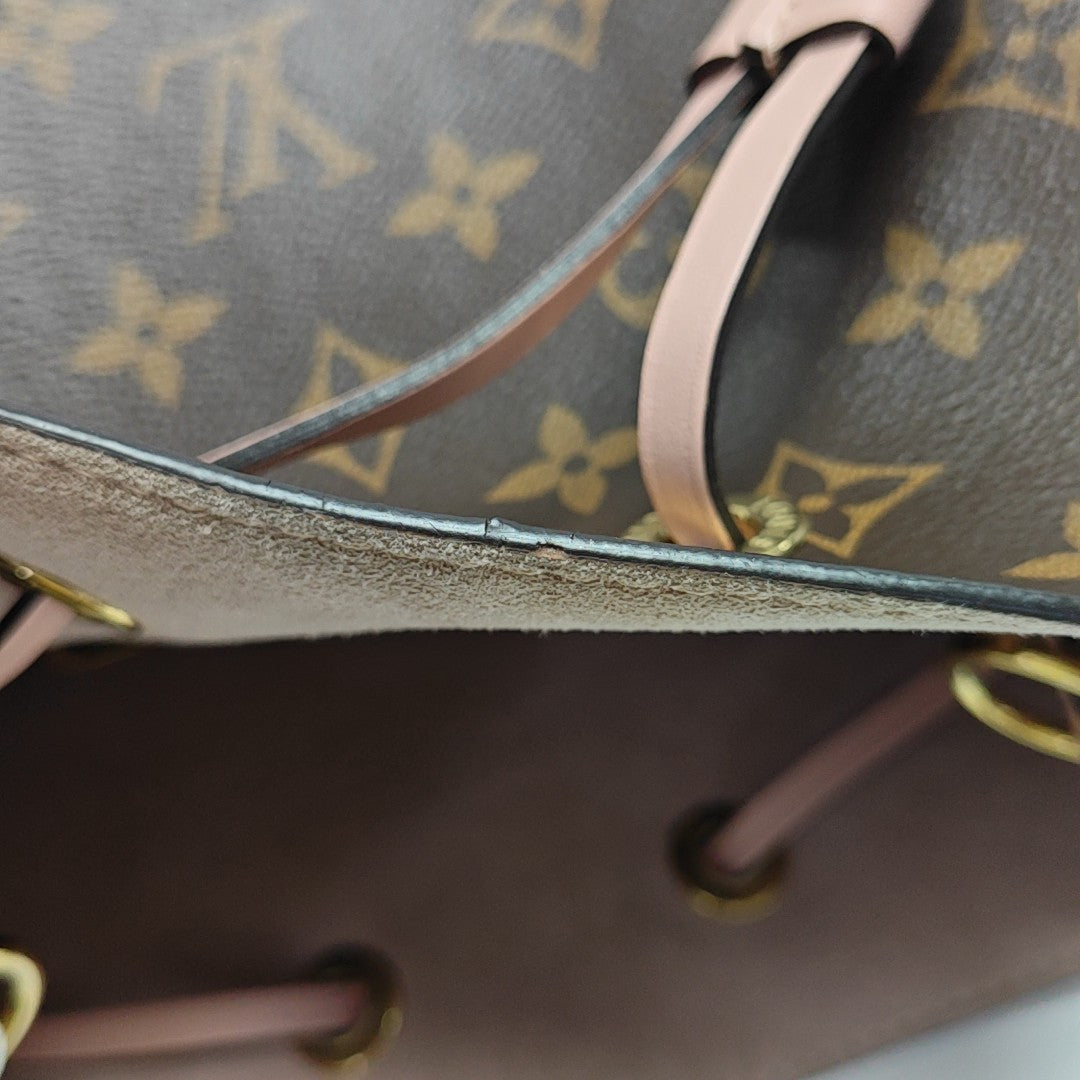 NÉONOÉ MM Monogram Coated Canvas Brown