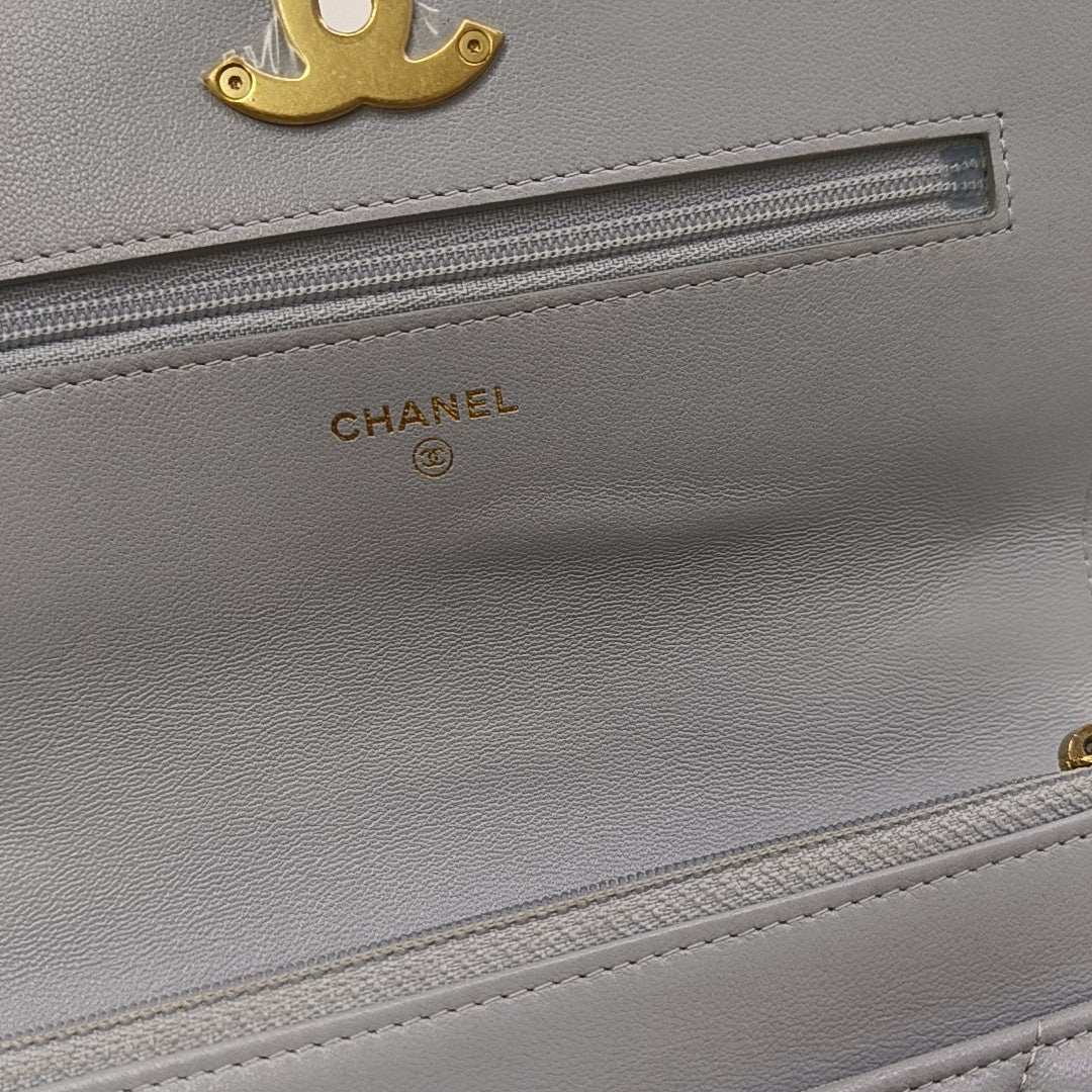 CHANEL 19 WOC Quilted Lambskin Blue