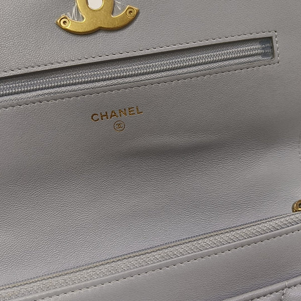 CHANEL 19 WOC Quilted Lambskin Blue