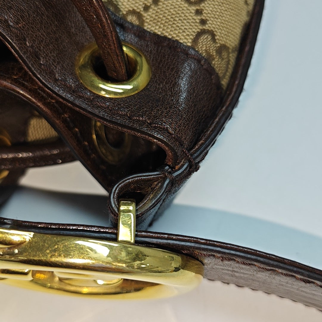 Monogram Canvas Tote Bag Brown