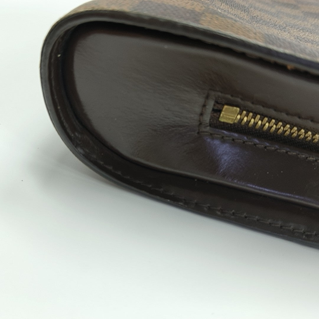 SAINT LOUIS Damier Ebene Coated Canvas Brown