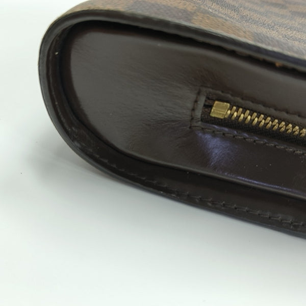 SAINT LOUIS Damier Ebene Coated Canvas Brown