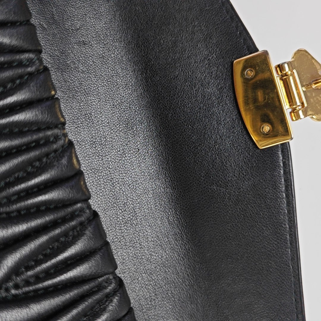 Miu Confidential Quilted Lambskin Black