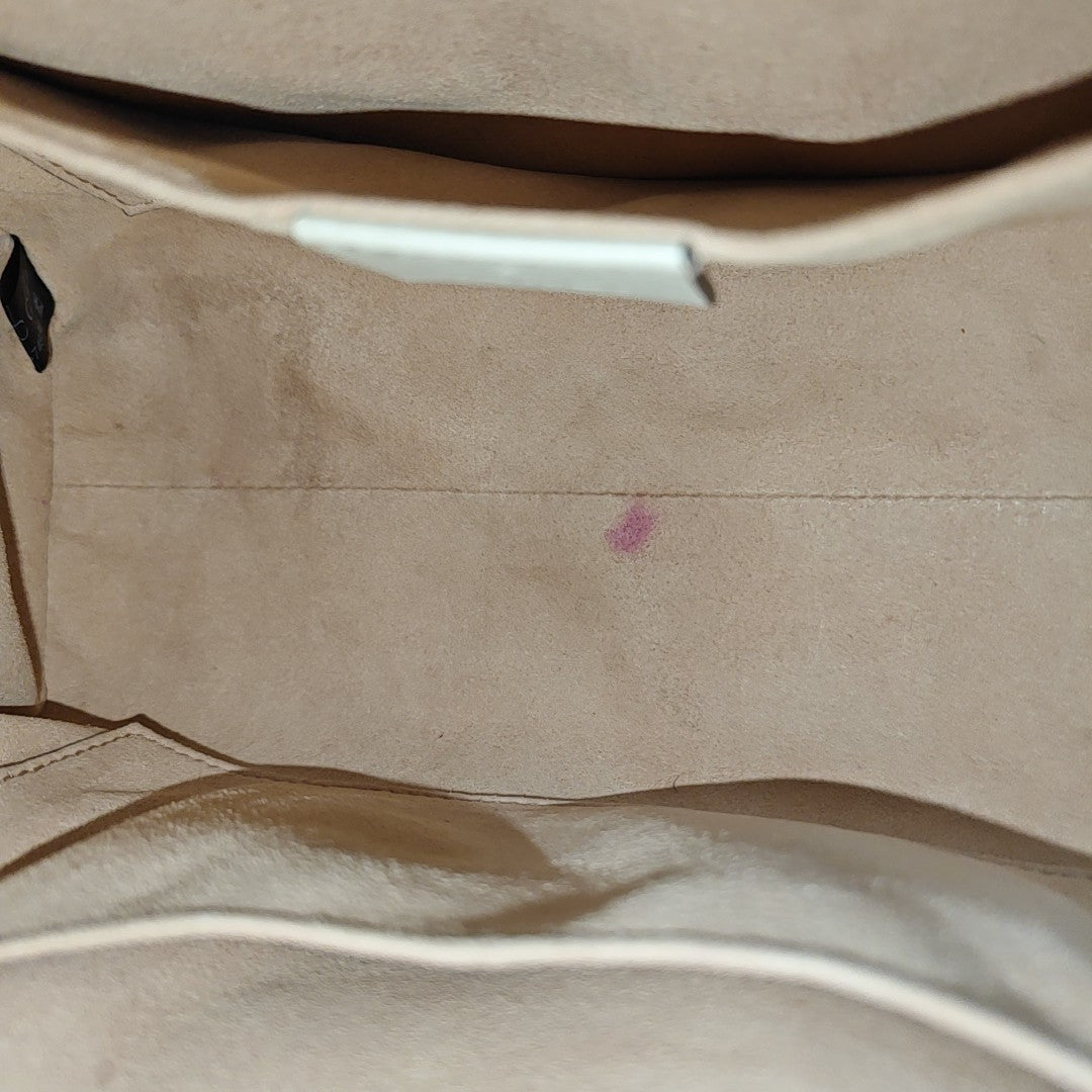 Padlock Small Monogram Coated Canvas Beige