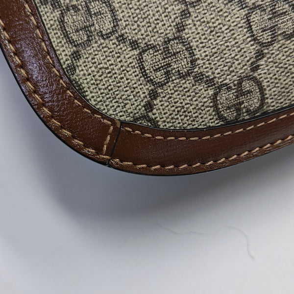 Horsebit 1955 Medium Monogram Coated Canvas Beige