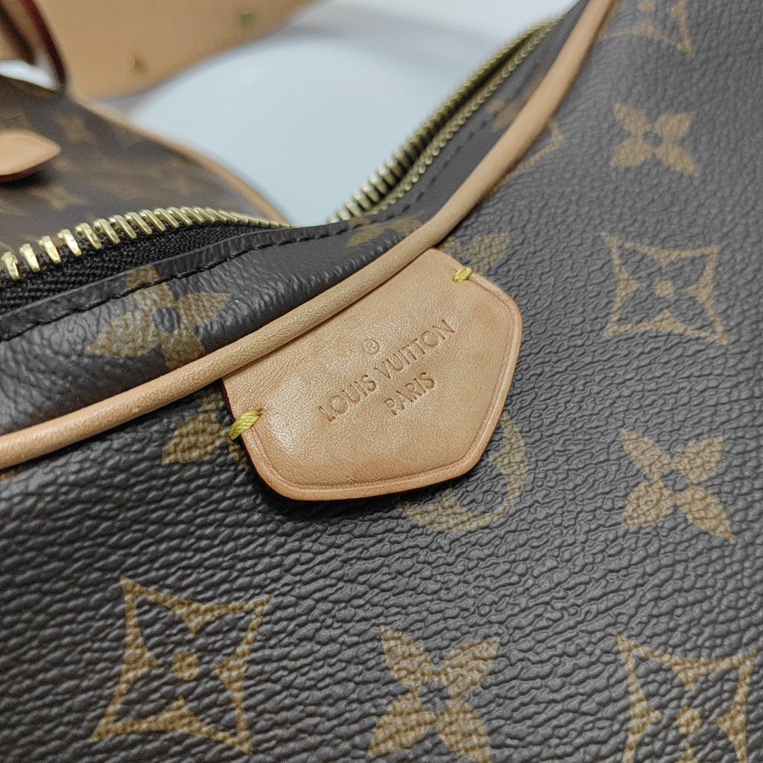 CROISSANT Monogram Coated Canvas Brown