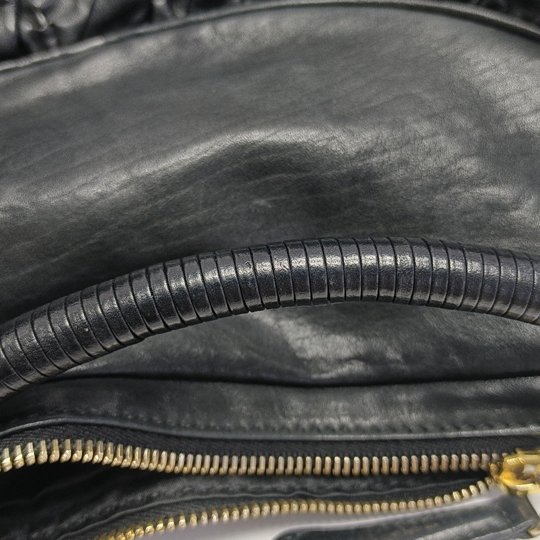 Calfskin Shoulder Bag Black