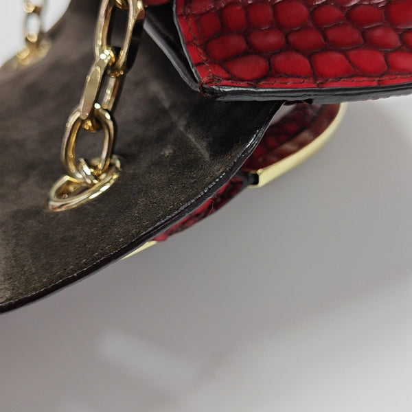 Calfskin Top Handle Bag Red