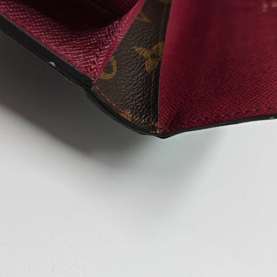 EMILIE Monogram Coated Canvas Brown Wallet