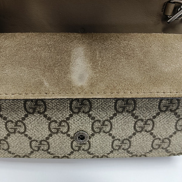 Dionysus Super Mini Monogram Coated Canvas Beige