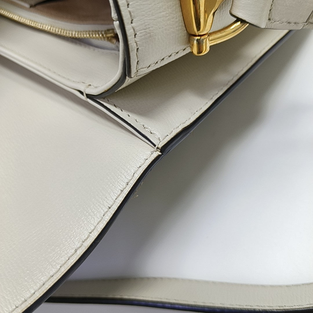Horsebit 1955 Small Monogram Coated Canvas Beige