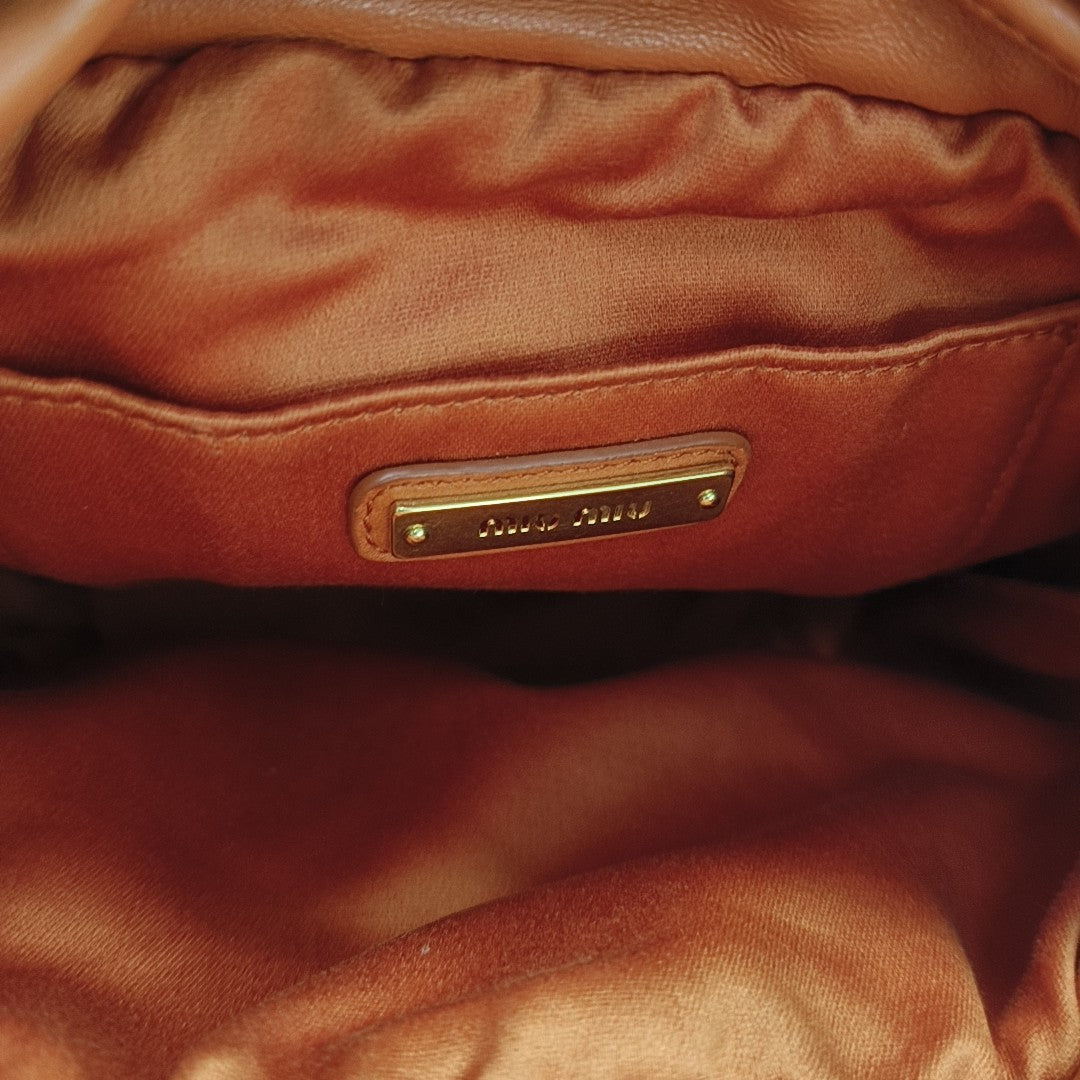 Matelassé Quilted Lambskin Orange