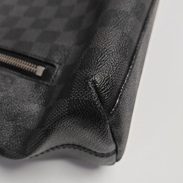 Damier Graphite Coated Canvas Crossbody Bag Gray