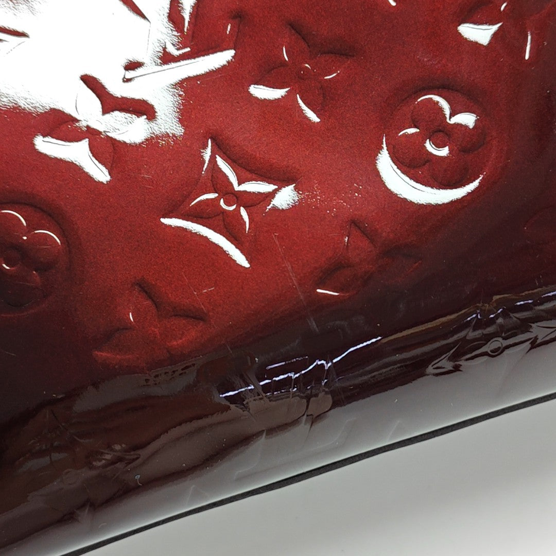 BRENTWOOD Monogram Patent Calfskin Red