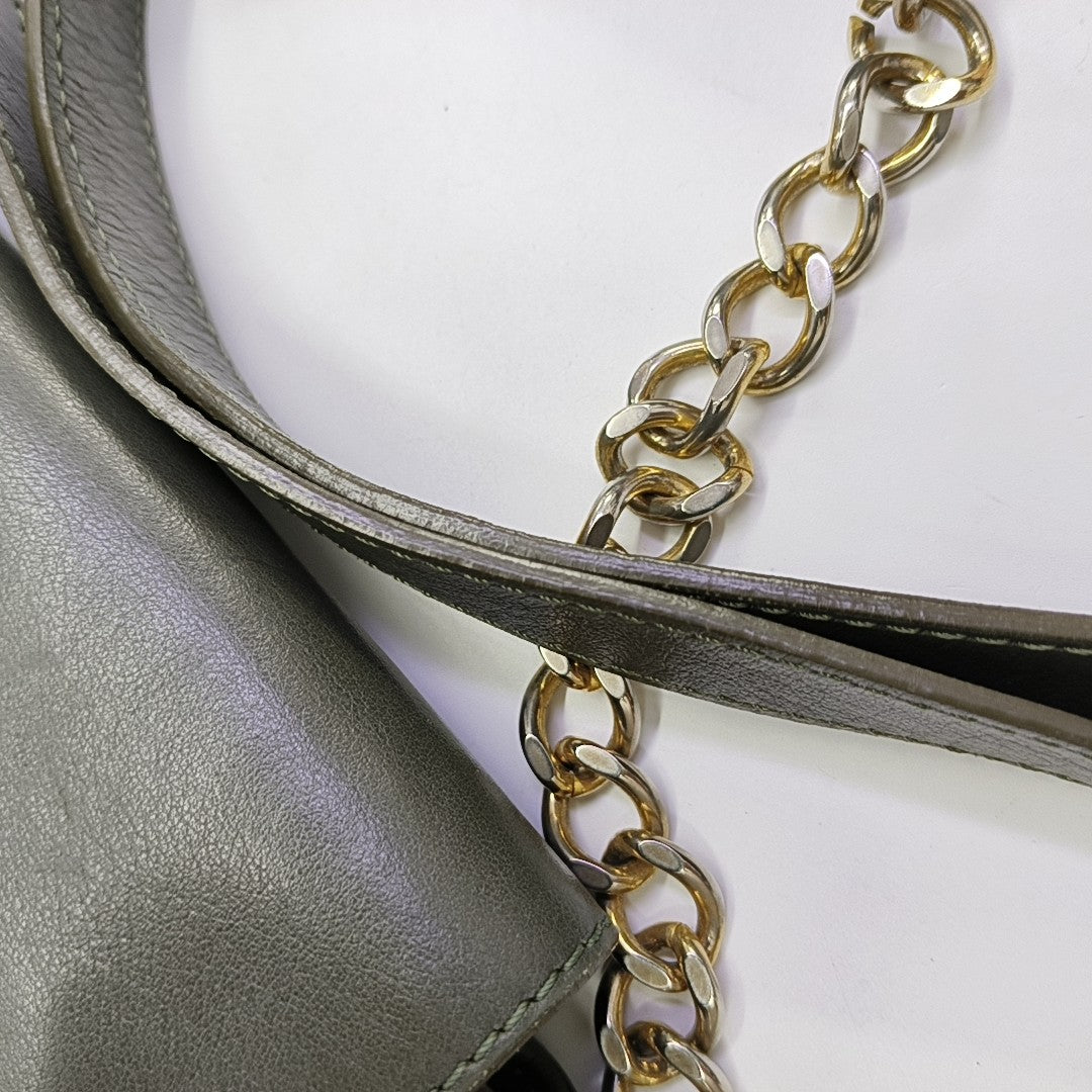 Calfskin Shoulder Bag Gray