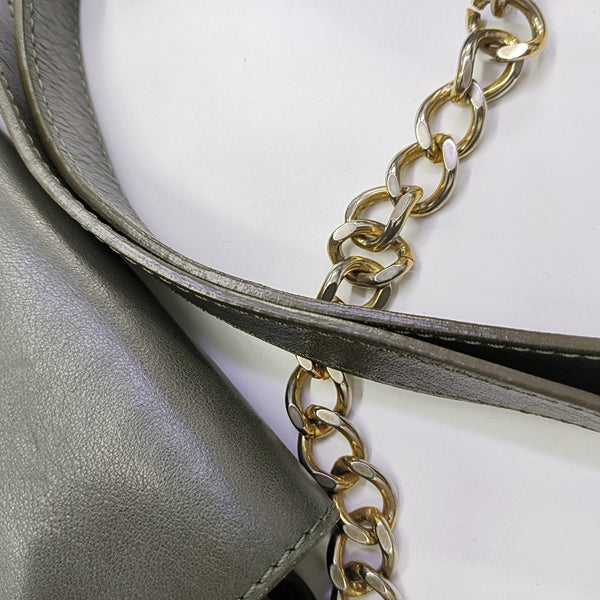Calfskin Shoulder Bag Gray