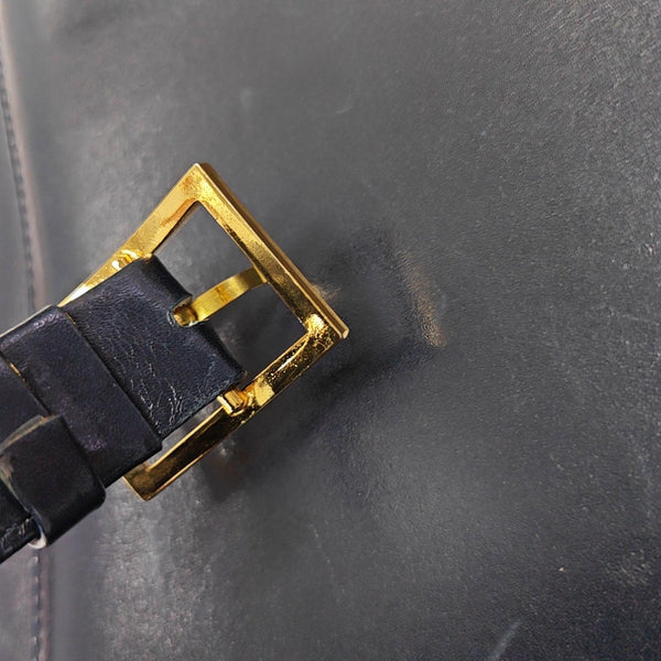 Calfskin Shoulder Bag Blue